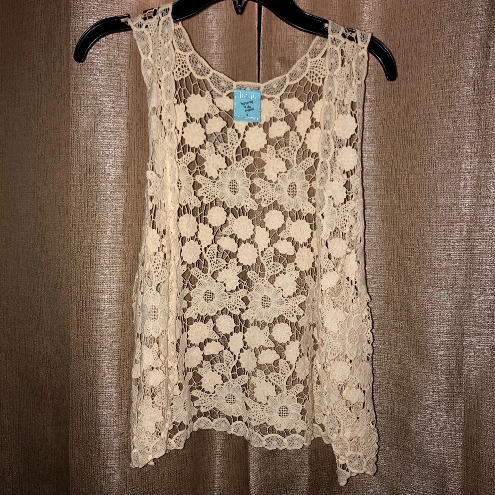 Happening in the Present Boho Crocheted Vest